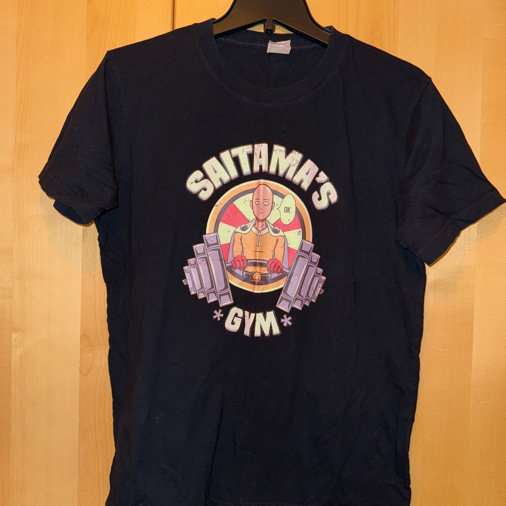 Saitama's Gym Black T-Shirt